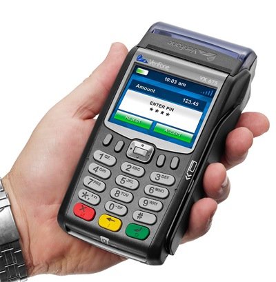 Переносной мобильный платежный терминал VeriFone Vx675. Бесконтактный.